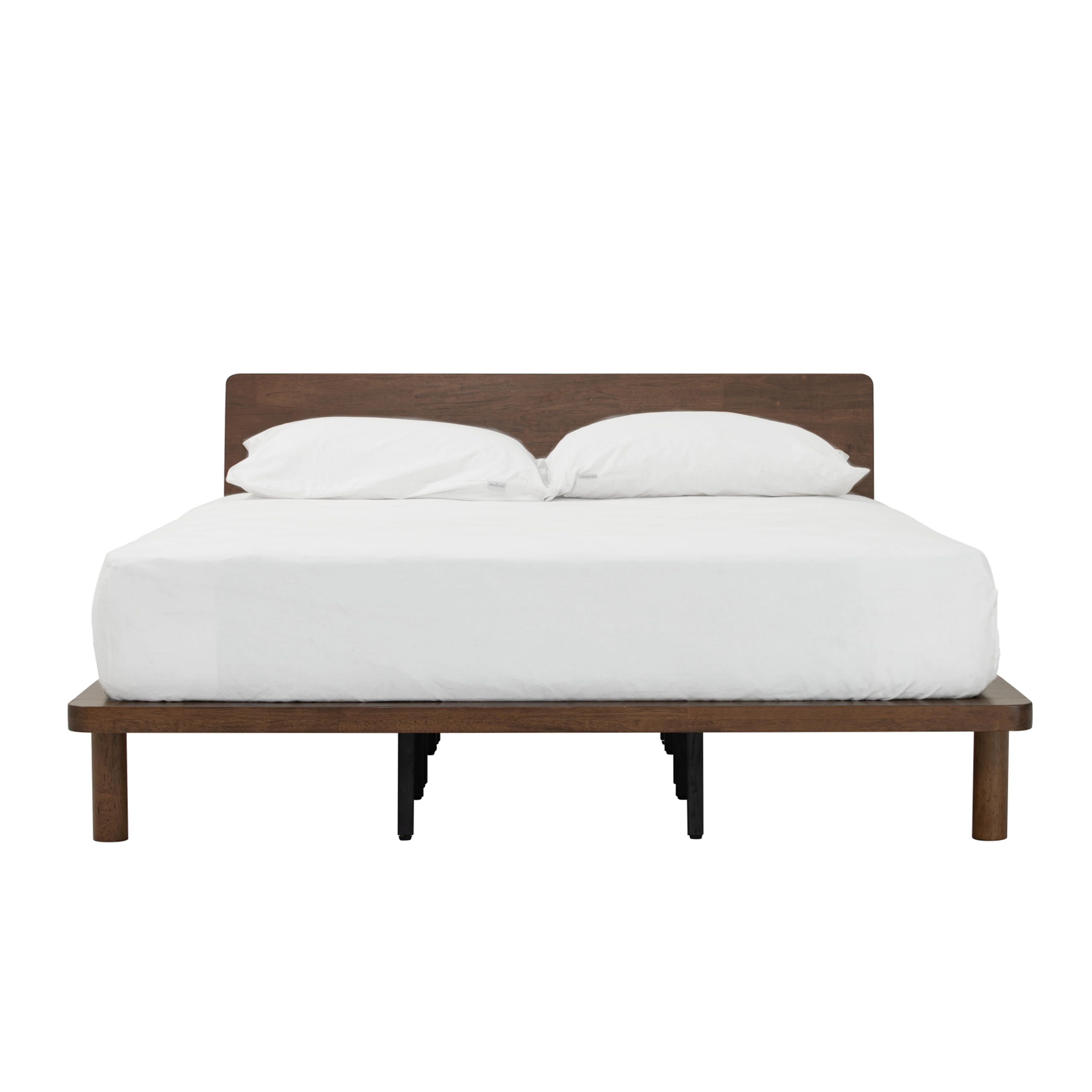 Agnes Wooden Platform Queen Bed - Walnut