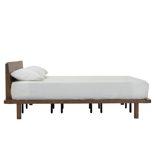 Agnes Wooden Platform Queen Bed - Walnut - 4