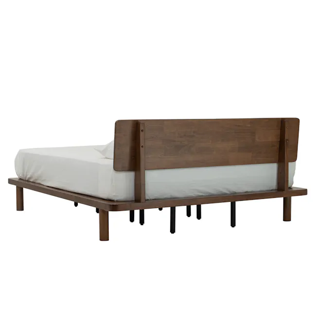 Agnes Wooden Platform Queen Bed - Walnut - 5