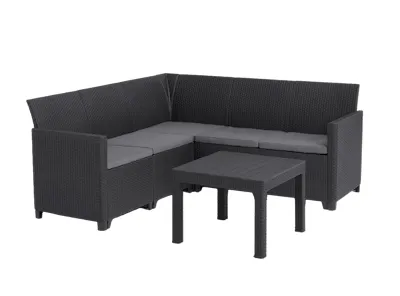 Marie 5 Seater Corner Sofa Set - Graphite