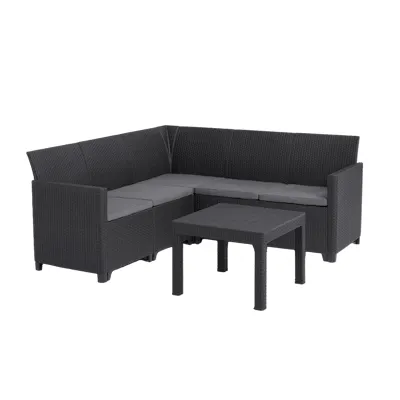 Marie 5 Seater Corner Sofa Set - Graphite