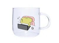 At Work Frog Glass Cup - Clear