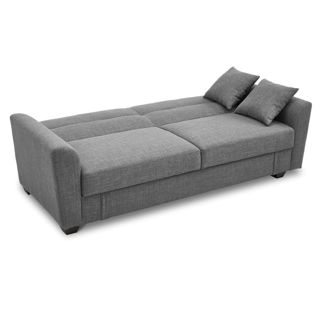 Boston 3 Seater Storage Sofa Bed - Siberian Grey - 8