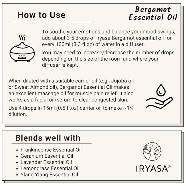 Iryasa Organic Bergamot Essential Oil - 7