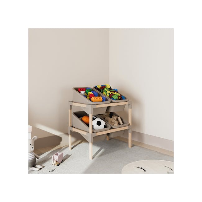 fixWood Kip 2 Layer Storage Bin Shelf 40L - 2