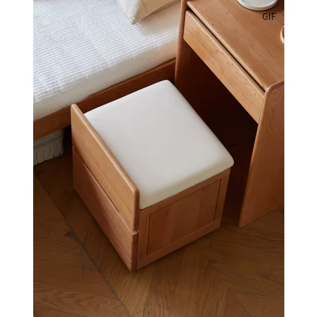 Derena Dressing Stool - Oak - 7