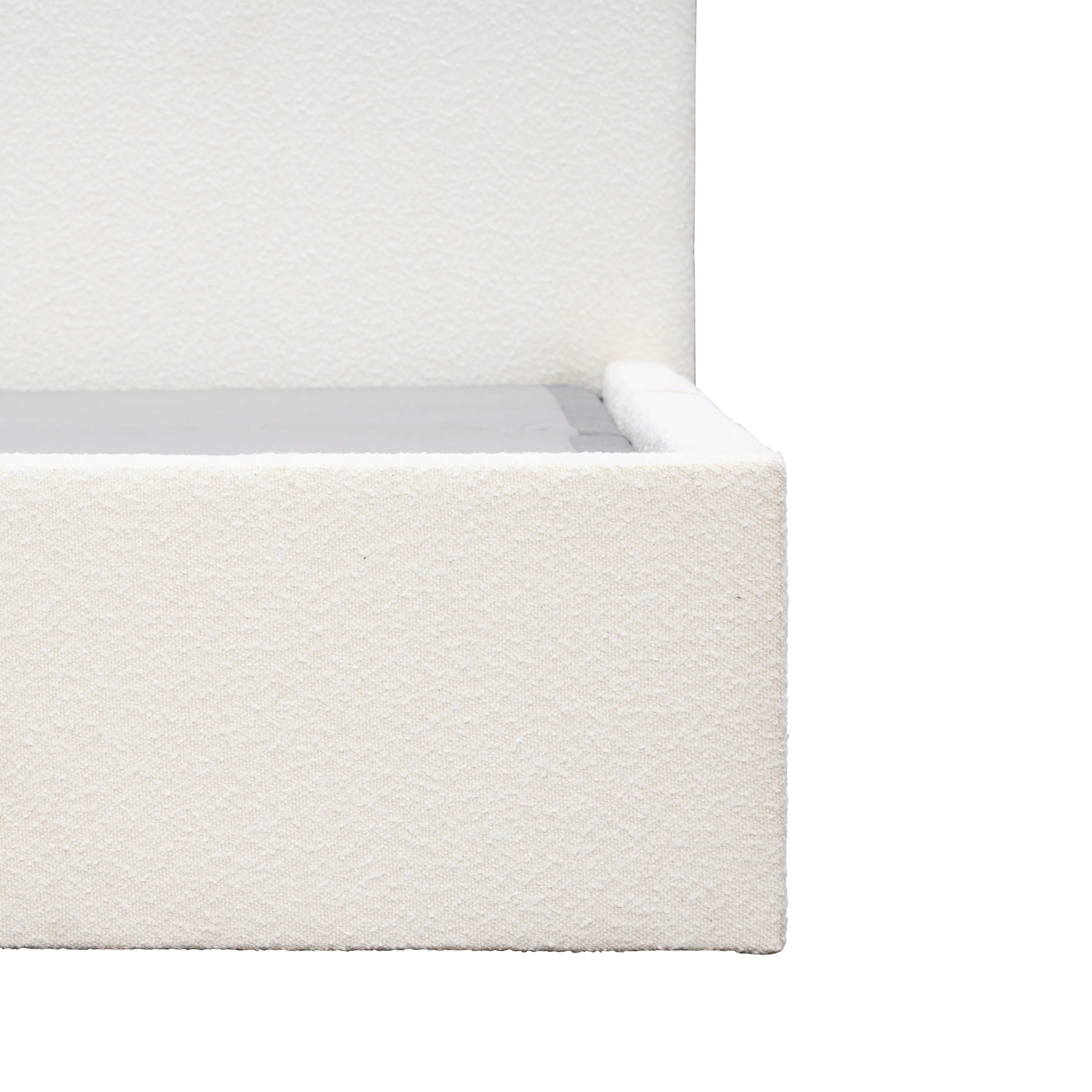 Lyra Queen Bed - White Boucle (frame only) - 10