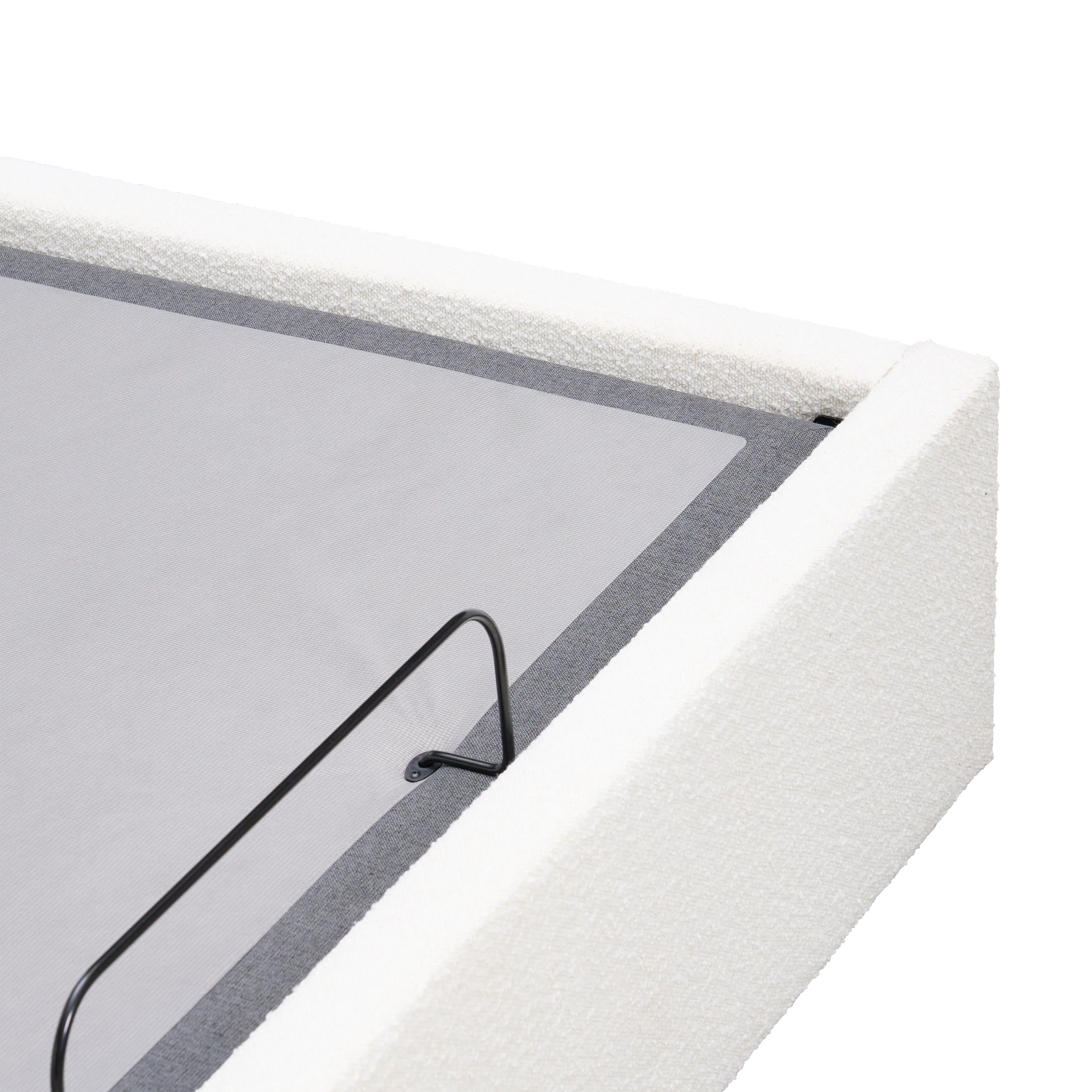 Lyra Queen Bed - White Boucle (frame only) - 9