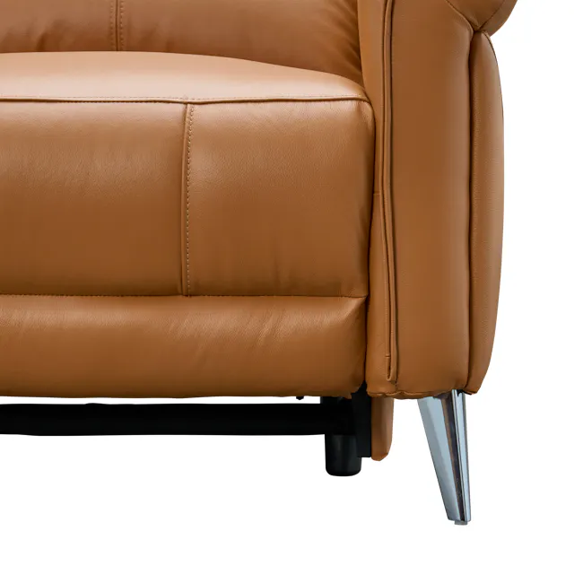 Strato Right Arm Power Recliner Unit - Crimson Tan (Top Grain Leather) - 13