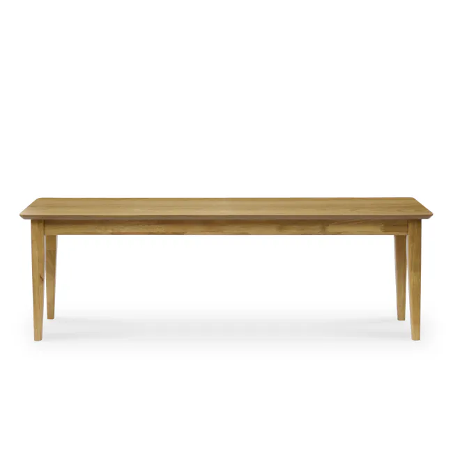 Koa Bench 1.4m - Oak - 3 - Wooden table with clean lines, minimalist design, natural wood finish, rectangular shape, simple