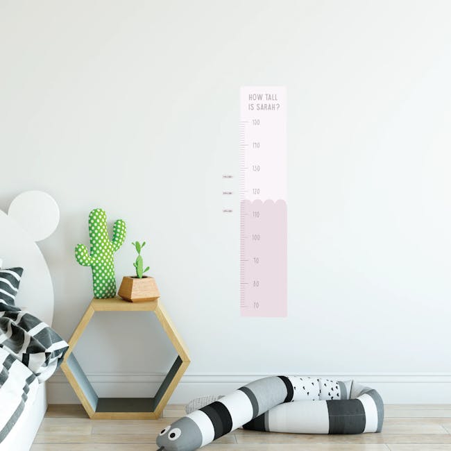 Urban Li'l Scallop Duo Colour Personalised Height Chart Fabric Decal (4 Colours) - 4