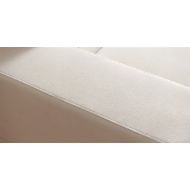 Melysa Ottoman - Ivory (Eco Clean Fabric) - 9 - Cream-colored, smooth, soft, plush, fabric, cushioned, ergonomic