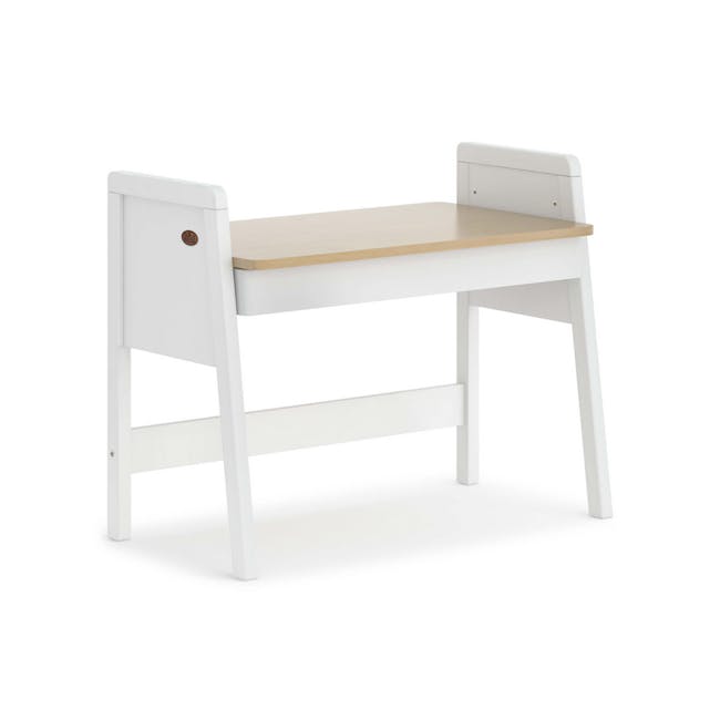 Tidy Desk with Hutch - Barley White & Almond - 3
