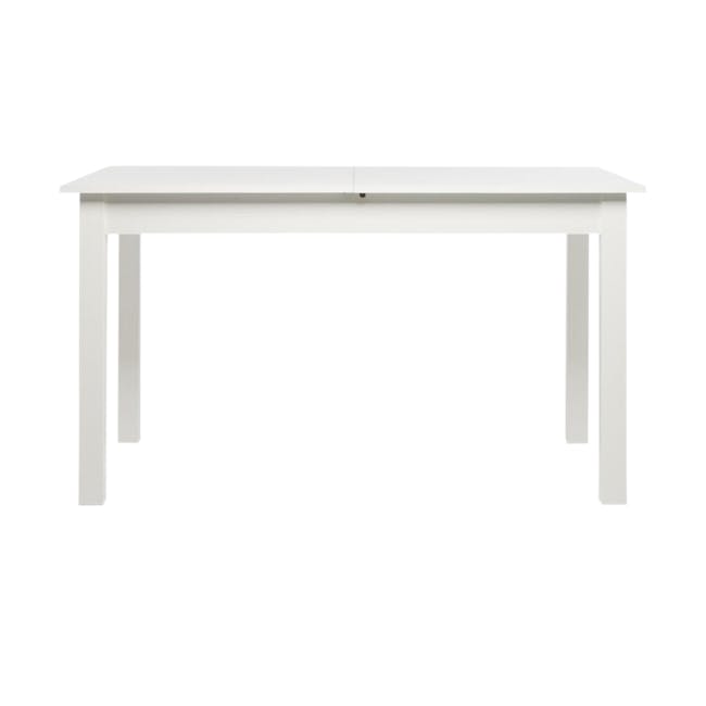 Jonah Extendable Table 1.2m-1.6m in White with 4 Oslo Chairs in Natural, Yellow - 3