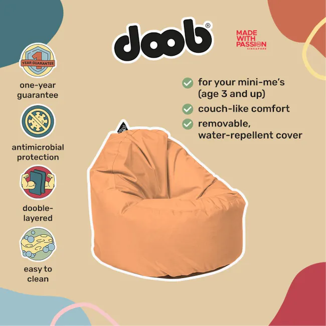 Doob Oomph Mini Bean Bag Chair - Winter Wheat (Water Repellent) - 3
