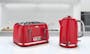 Odette Jukebox 1.7L Retro Electric Kettle - Red - 1