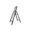 Hasegawa Lucano Aluminium 4 Step Ladder - Black