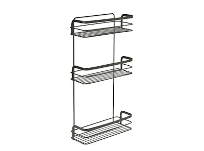 Metaltex Origin 3 Tier Rectangle Shelf - Black