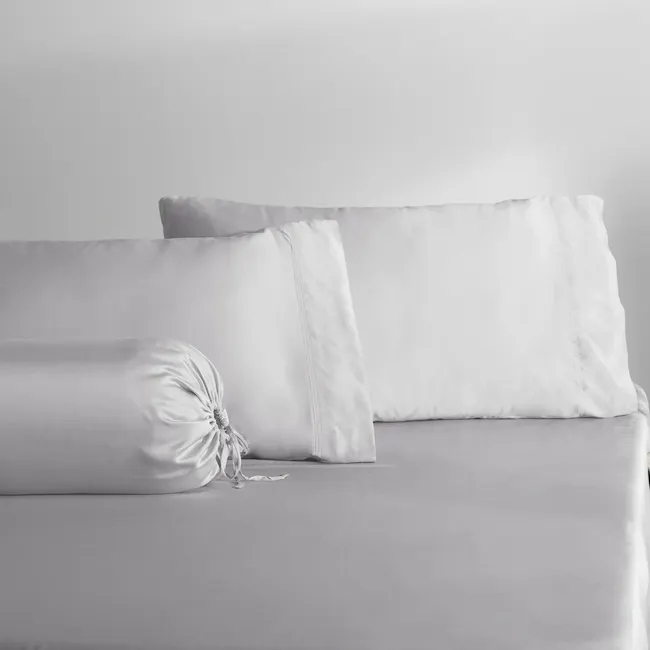 Robinsons Cool Bamboo Fitted Sheet Set Hotel Collection - Perla Grey (4 Sizes) - 1