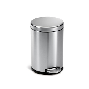 simplehuman 4.5L Round Step Bin - Brushed