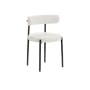 Aspen Dining Chair - Black, White Boucle - 0