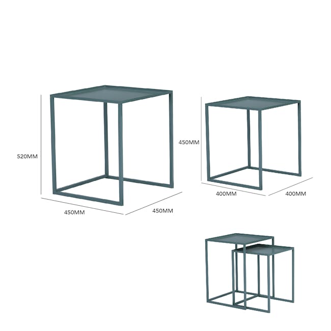 Luso Nesting Table - Matte Grey - 3