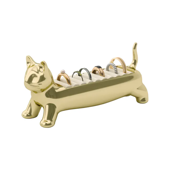 Ali Cat Ring Holder - Brass - 1