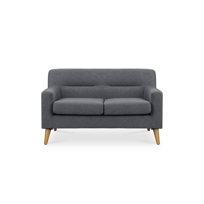 Damien 2 Seater Sofa with Damien Armchair - Dark Grey (Scratch Resistant Fabric) - 2