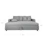 Vernon 3 Seater Sofa Bed - Ash Grey - 6