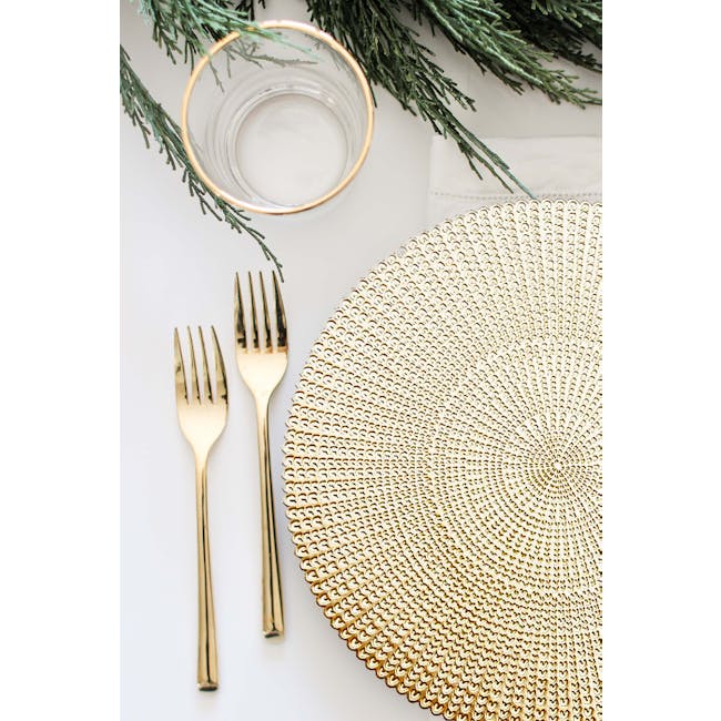 Dome Round Placemat - Gold - 1