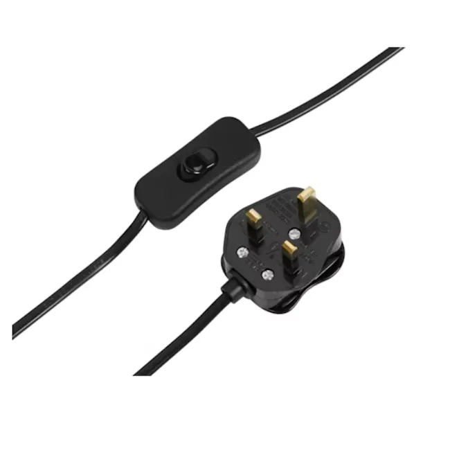 Noah Floor Lamp - Tall - 5 - Black remote control, black power adapter, USB charging cable, dual input ports, metallic