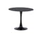 Carmen Round Dining Table 1m in Black with 4 Floris Chairs in Black - 3