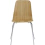 Sefa Dining Chair - Chrome, Oak - 2