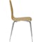 Sefa Dining Chair - Chrome, Oak - 3
