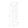 (As-is) Lina Mirror Tall Shoe Cabinet - White - 6 - 9