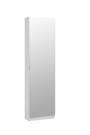 (As-is) Lina Mirror Tall Shoe Cabinet - White - 6 - 10