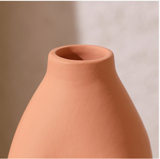 Female Sculpture Body Art  Ceramic Vase - Light Terracotta - 6