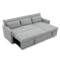 Asher L-Shaped Storage Sofa Bed - Dove Grey - 1