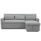 Asher L-Shaped Storage Sofa Bed - Dove Grey
