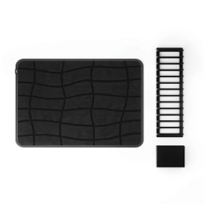 Udry Ultra Dish Rack & Drying Mat - Black - 8