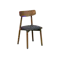 Lowell Dining Chair - Walnut, Black (Faux Leather)