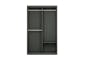 Lorren Sliding Door Wardrobe 1 with Glass Panel - Graphite Linen - 8