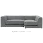 Abby L-Shaped Lounge Sofa - Stone - 14