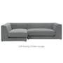 Abby L-Shaped Lounge Sofa - Stone - 13