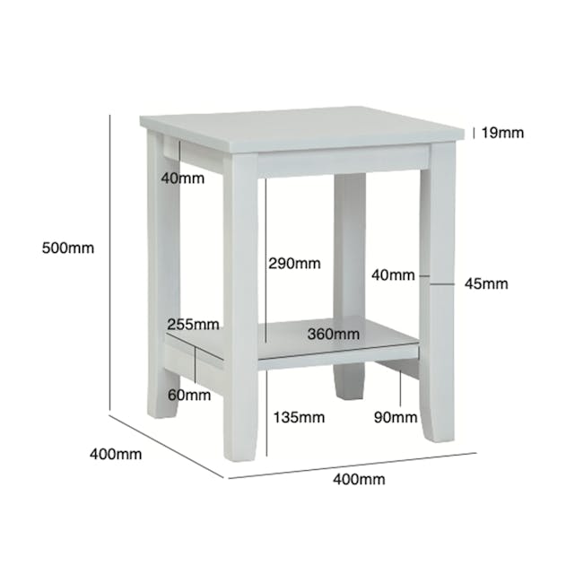 Elina Side Table -  White - 6