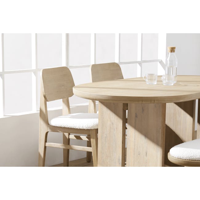 Catania Dining Table 1.6m with 2 Catania Dining Chairs and Catania Cushioned Bench 1.2m - 18