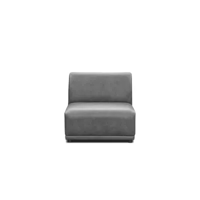 Milan Armless Unit - Lead Grey (Faux Leather)