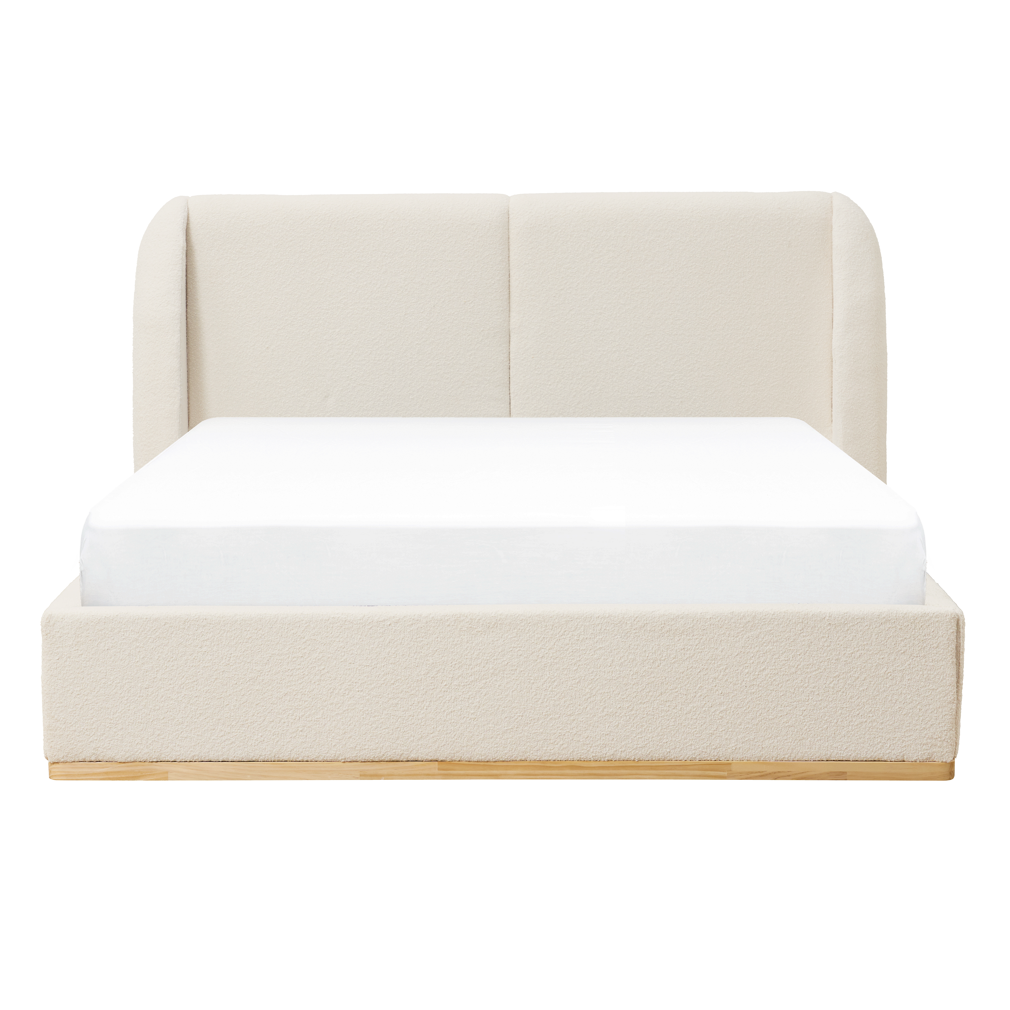 Nova King Storage Bed - Ivory Boucle
