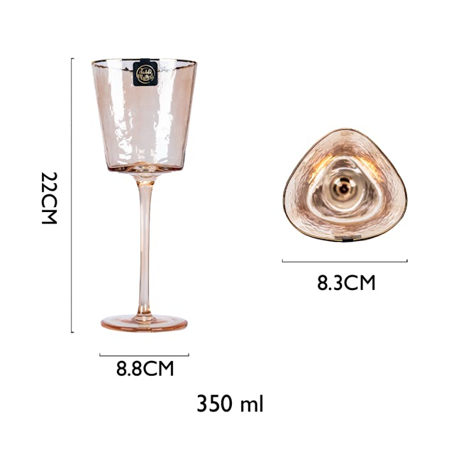 Table Matters Tsuchi Wine Glass 350ml - Amber - 5