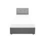 ESSENTIALS Super Single Headboard Box Bed - Grey (Fabric) - 0